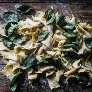 Herbs on a chopping board