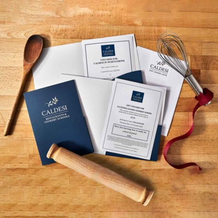 Caldesi Open Voucher With A Folder